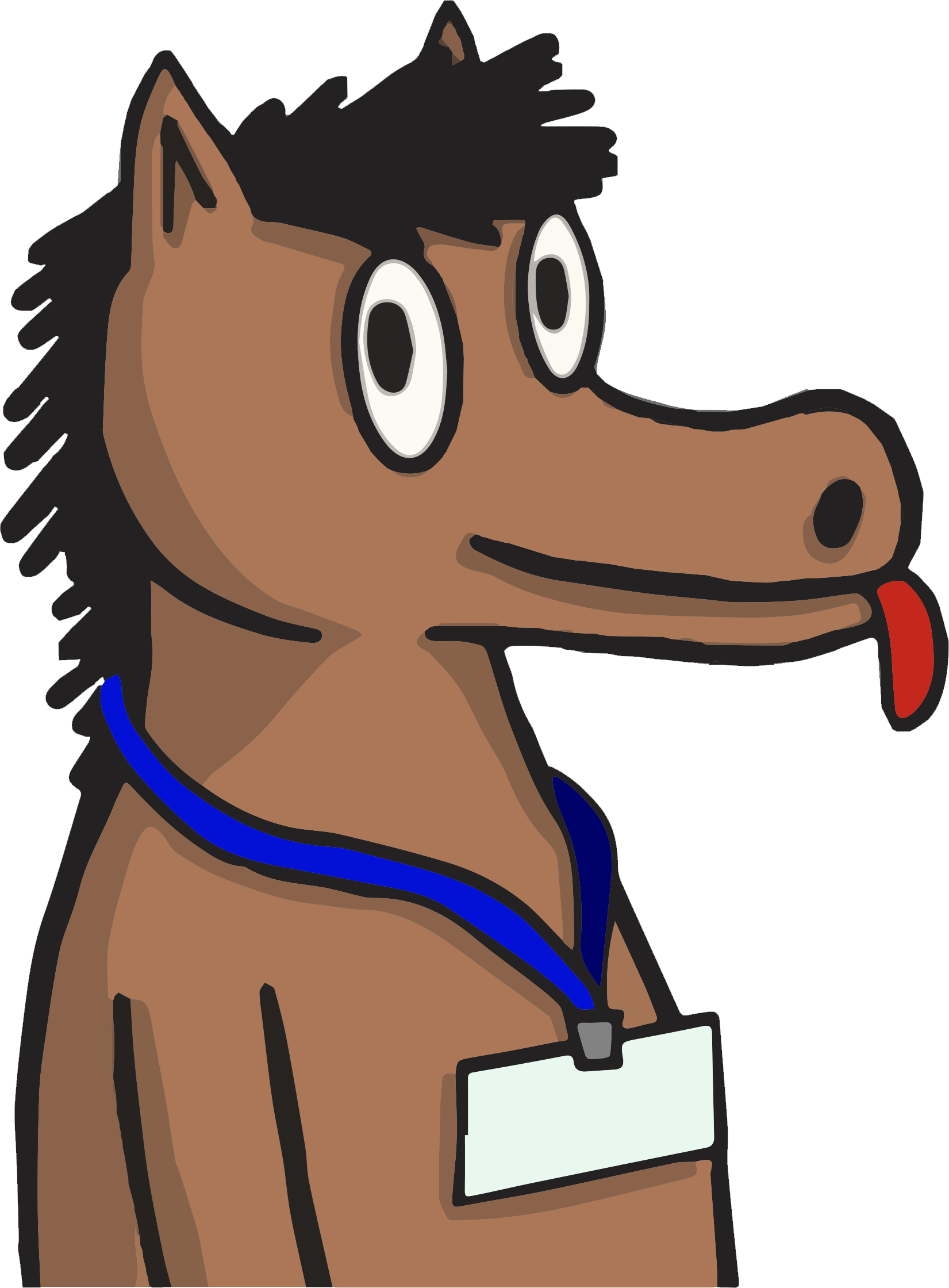 A horse getting ready to volunteer.